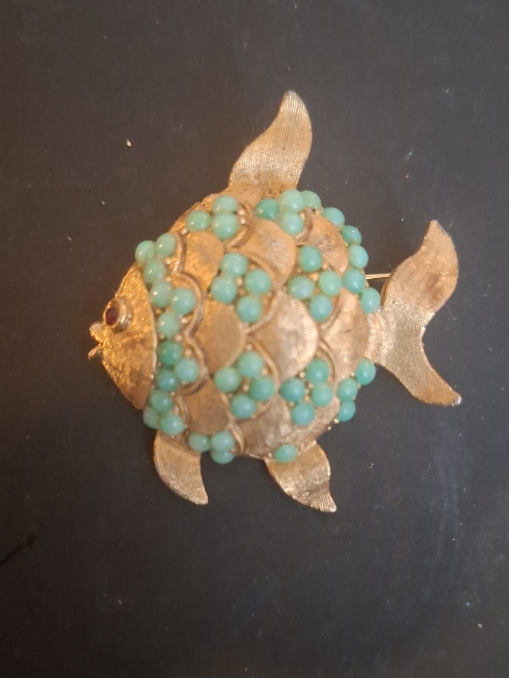 Vintage Albert WEISS Fish 1950 / 60s Costume Brooch